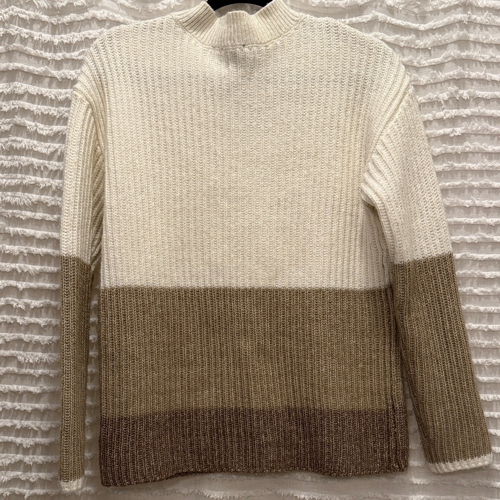 Talbots Colorblock Zip-Up Sweater - Picture 5 of 5